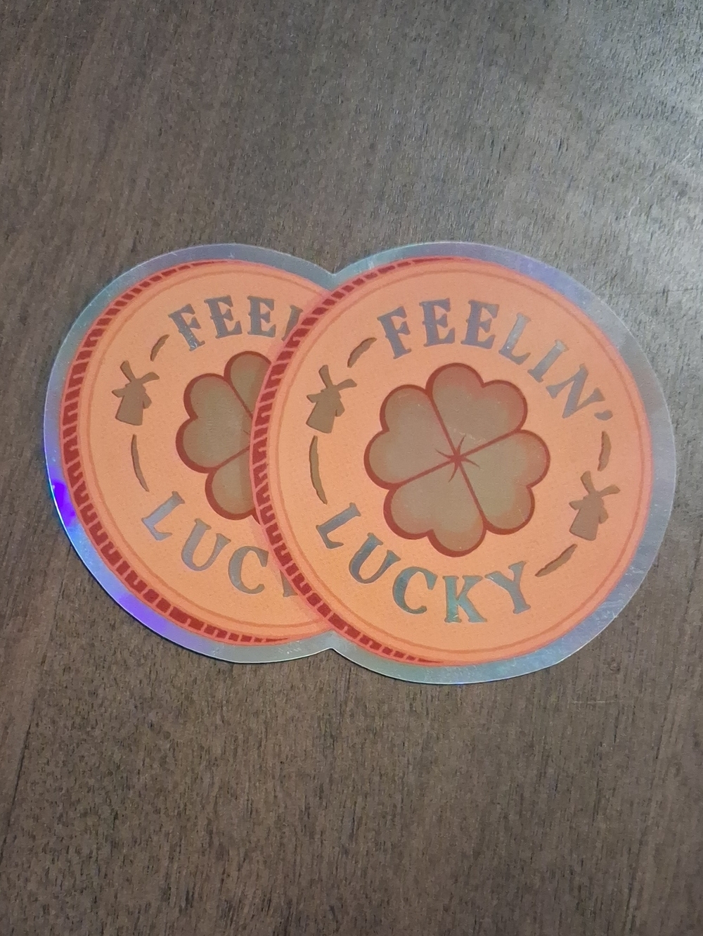 Feeling Lucky Round Decorative Sticker - Dutch Bros